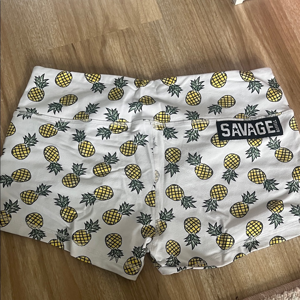 Savage Pineapple Print Women's Athletic Shorts